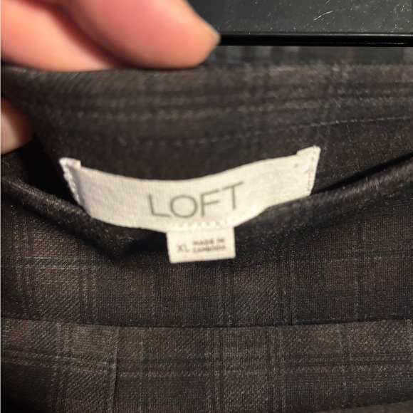 1/2 off sale! NWOT LOFT Plaid Slim Pants - Black, brown and grey - Picture 3 of 4